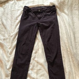American Eagle dusty purple skinny jeans
